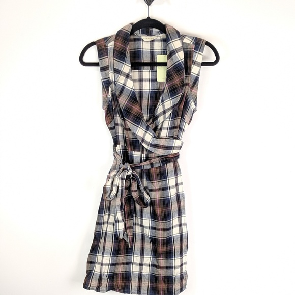 Anthropologie Dresses & Skirts - Anthro 11-1 Tylho XS P Wrap Dress Plaid